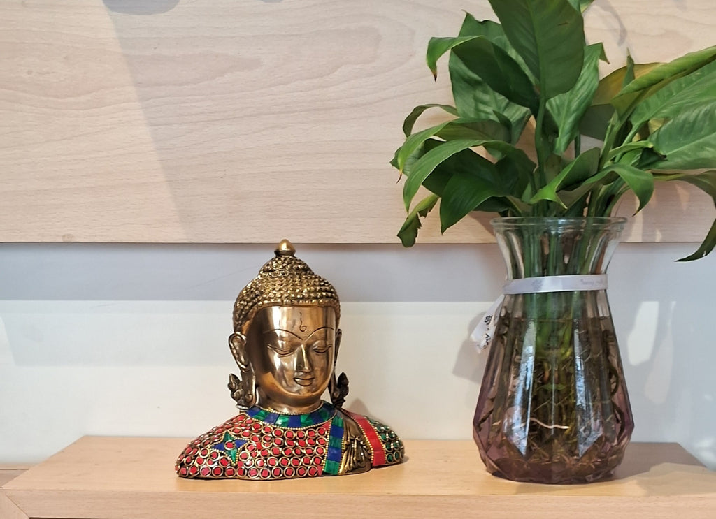 Buddha Head with Stone work