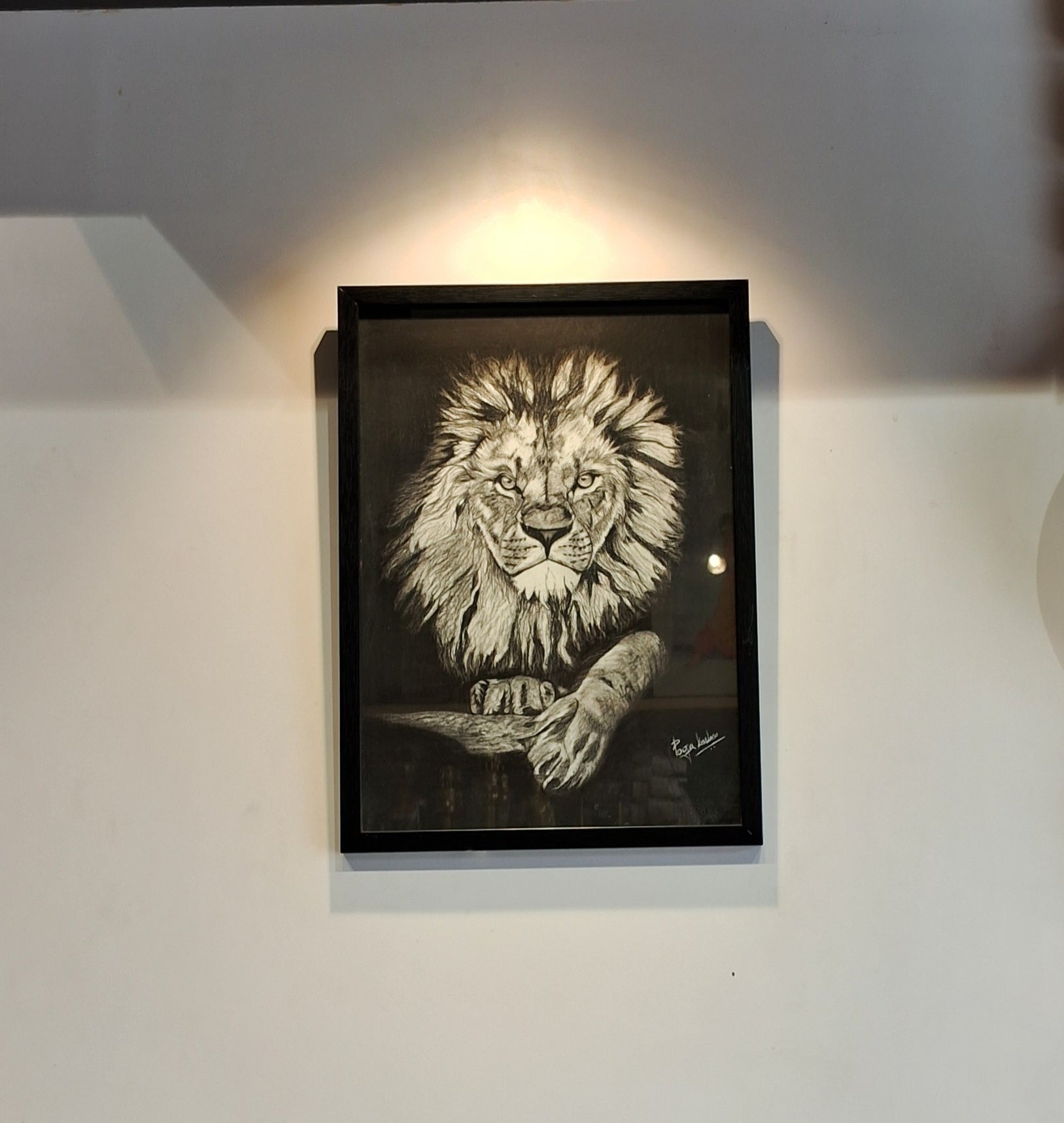 Lion Charcoal Art