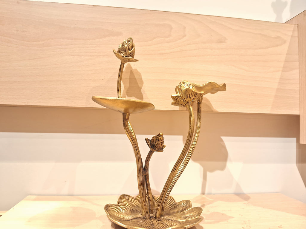Two Leaves and Flower buds Decor piece